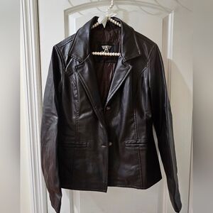 Armani Collezioni Rich Brown Leather Jacket